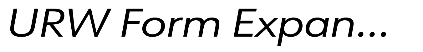 URW Form Expanded Italic